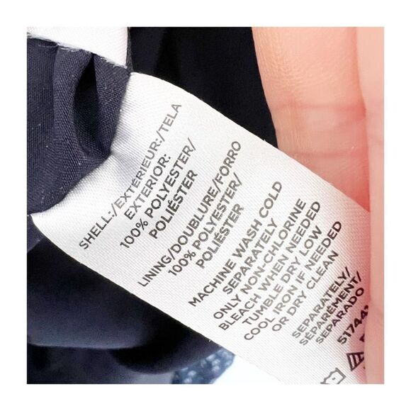 LOFT Dress Womens MIDI Sleeveless Polka Dot Navy New Sz 4 Ladies - Picture 3 of 7